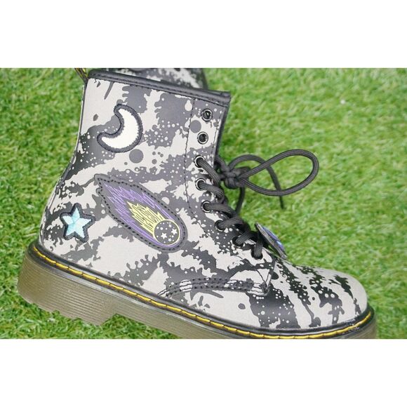 Dr. Martens Junior 1460 Space Hydro Leather Lace Up Boots - Kids Size 2 - Picture 2 of 7